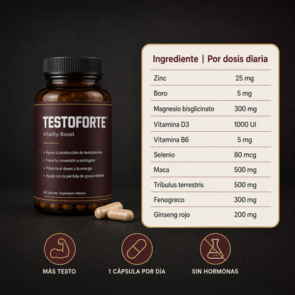 TESTOFORTE® — Recuperá tu testosterona y tu cuerpo masculino